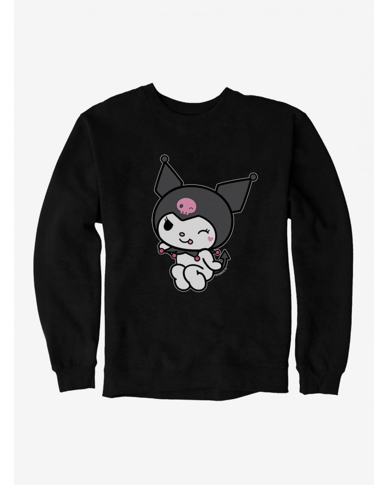 Kuromi Flirty Wink Sweatshirt $10.92 Sweatshirts