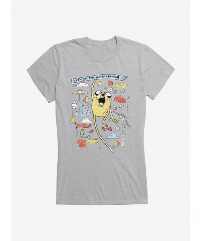 Adventure Time Jake Party Started Girls T-Shirt $9.36 T-Shirts