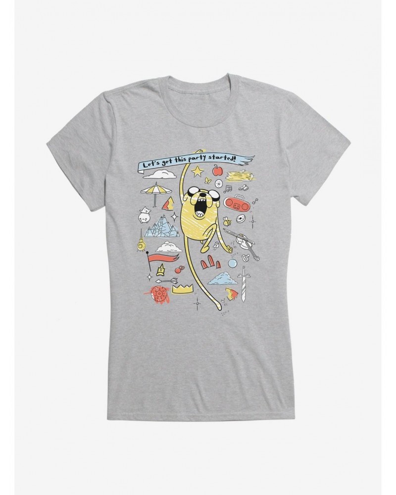 Adventure Time Jake Party Started Girls T-Shirt $9.36 T-Shirts