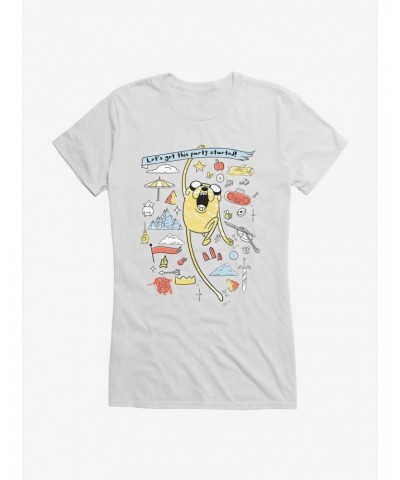 Adventure Time Jake Party Started Girls T-Shirt $9.36 T-Shirts