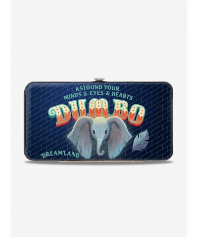 Disney Dumbo Face Feather Astound Your Mind Eyes Hearts Circus Sign Hinged Wallet $9.82 Wallets