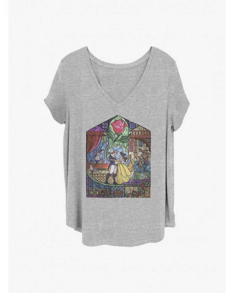 Disney Beauty and the Beast Glass Beauty Girls T-Shirt Plus Size $9.25 T-Shirts