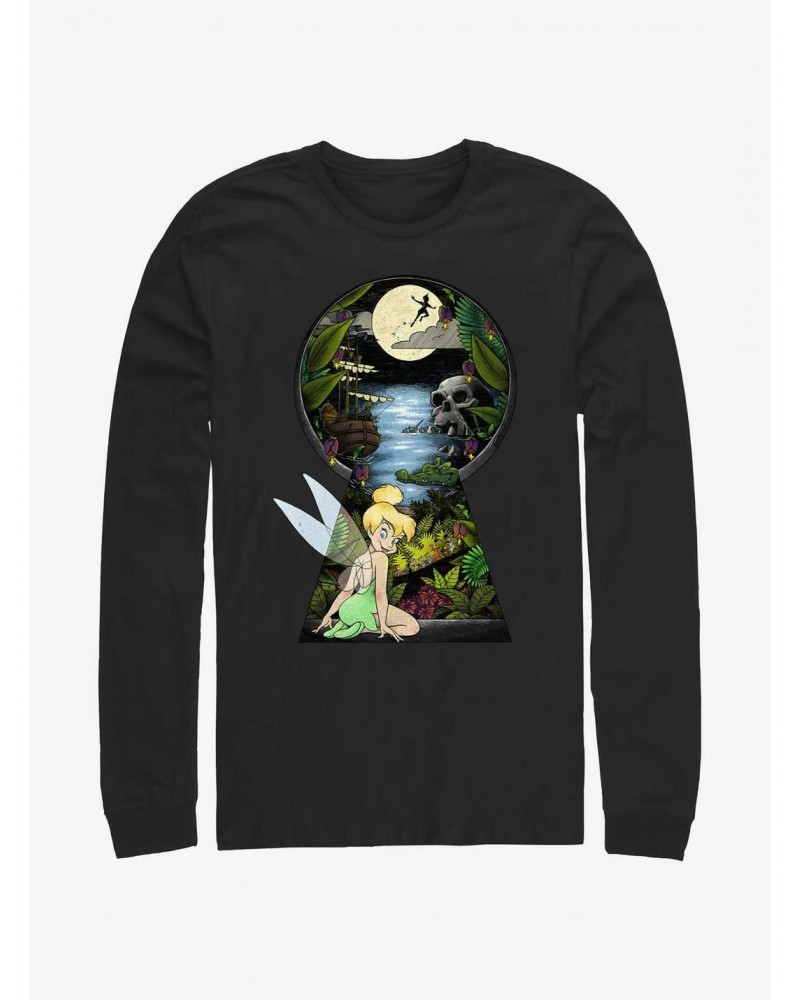 Disney Tinker Bell Keyhole To Neverland Long Sleeve T-Shirt $12.63 T-Shirts