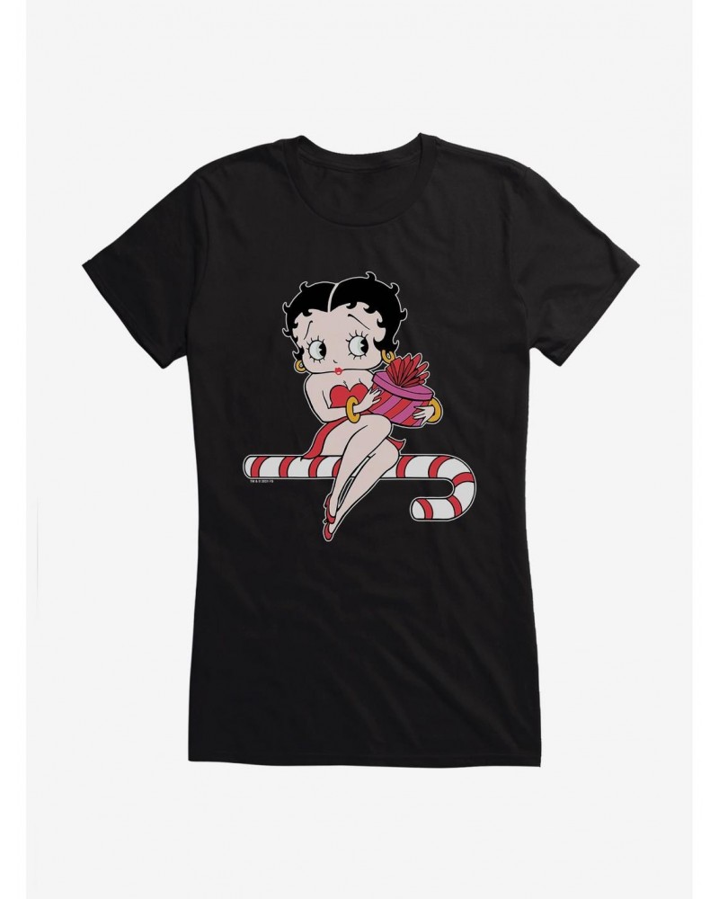 Betty Boop Candy Cane Girls T-Shirt $8.17 T-Shirts