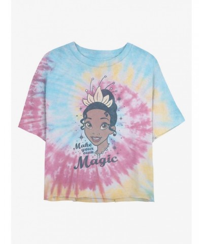 Disney The Princess and the Frog Tiana Make Magic Tie Dye Crop Girls T-Shirt $8.61 T-Shirts