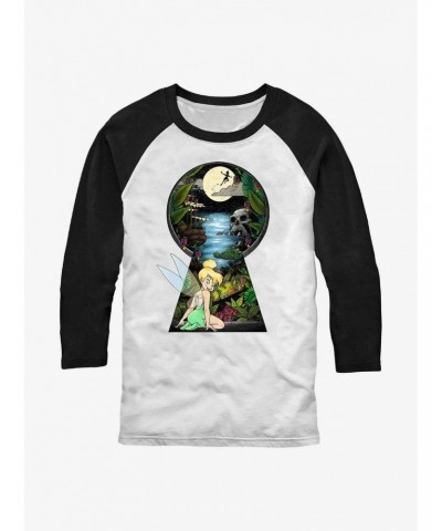 Disney Tinker Bell Keyhole To Neverland Raglan T-Shirt $12.72 T-Shirts