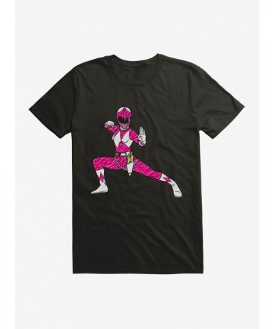 Mighty Morphin Power Rangers Pink Ranger Action Move T-Shirt $7.84 T-Shirts