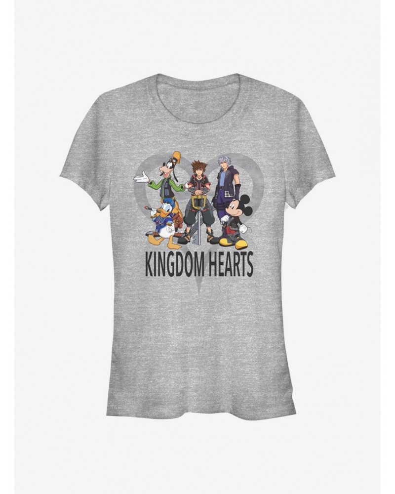 Disney Kingdom Hearts Heart Background Girls T-Shirt $8.57 T-Shirts