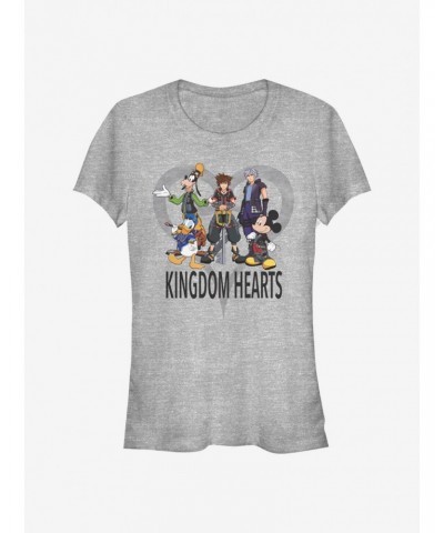 Disney Kingdom Hearts Heart Background Girls T-Shirt $8.57 T-Shirts