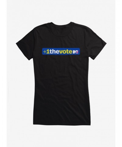 MTV Plus1thevote Logo Girls T-Shirt $8.37 T-Shirts