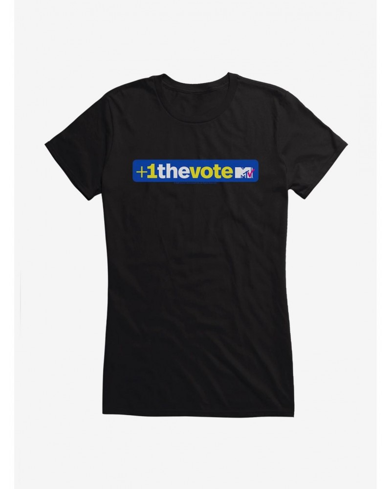 MTV Plus1thevote Logo Girls T-Shirt $8.37 T-Shirts