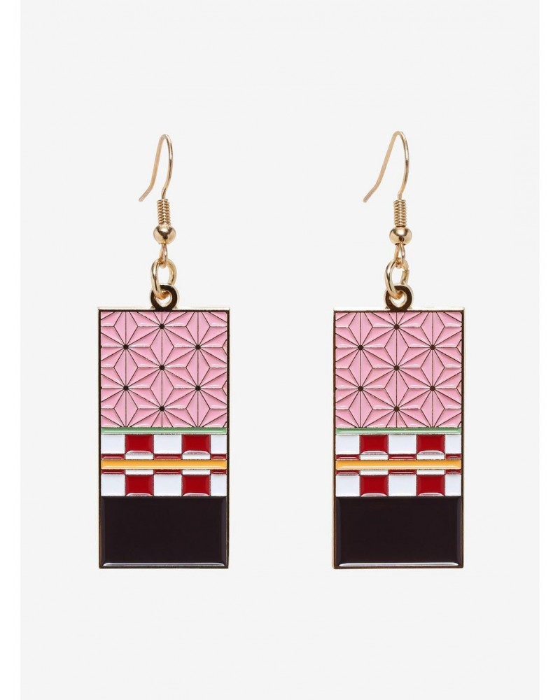 Demon Slayer: Kimetsu No Yaiba Nezuko Kimono Tag Earrings $4.05 Earrings