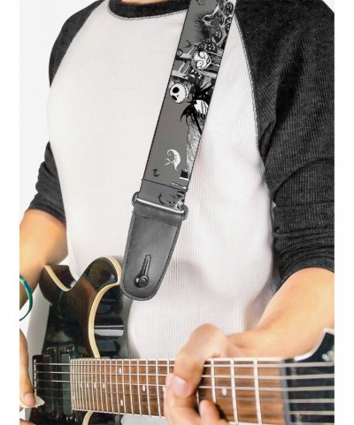 The Nightmare Before Christmas Jack Sally Cemetery Scene Guitar Strap $7.72 Guitar Straps