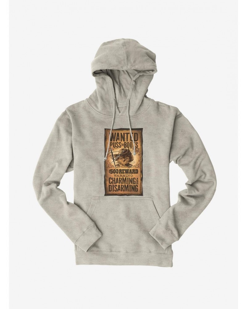 Puss In Boots Scratched Wanted Poster Hoodie $12.21 Hoodies