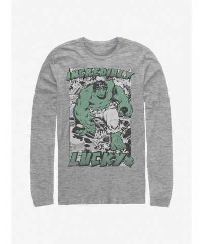 Marvel The Hulk Incredibly Lucky Long-Sleeve T-Shirt $10.53 T-Shirts