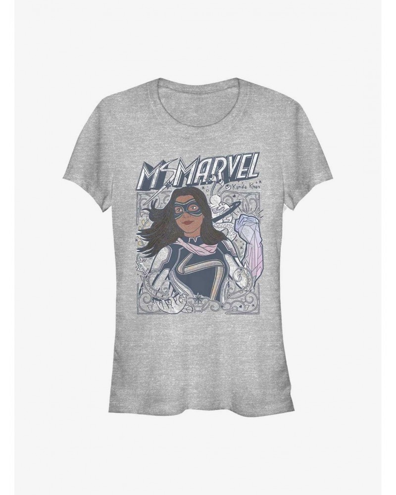 Marvel Ms. Marvel Doodle Kamala Girls T-Shirt $7.57 T-Shirts