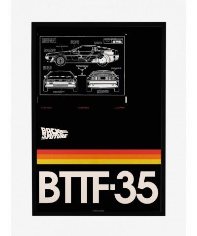 Back To The Future Delorean Blueprint Framed Poster $39.16 Posters