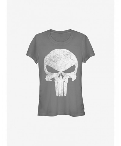 Marvel Punisher Punisher Distresskull Girls T-Shirt $9.96 T-Shirts