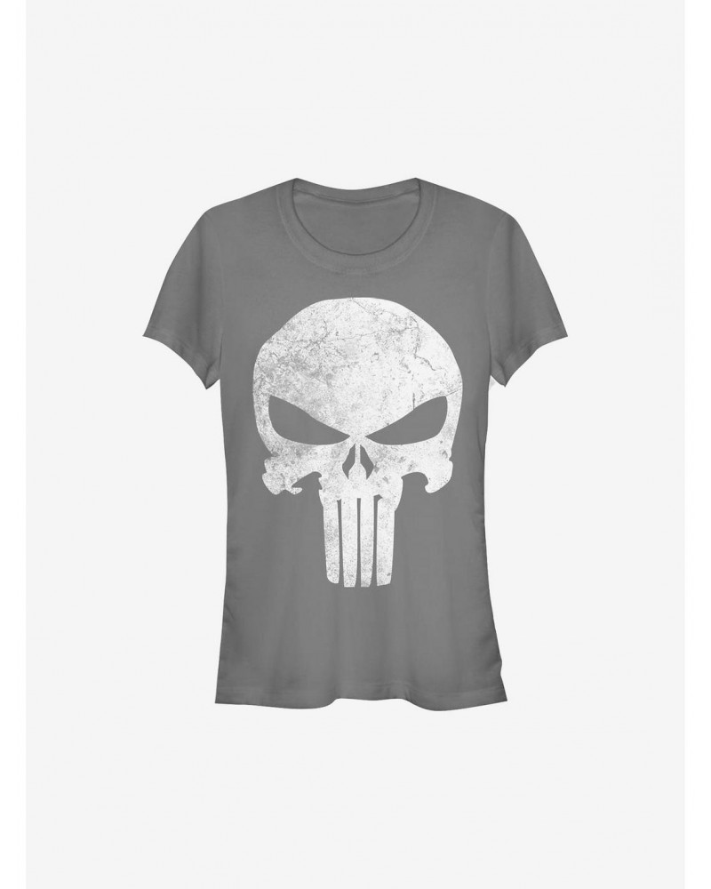 Marvel Punisher Punisher Distresskull Girls T-Shirt $9.96 T-Shirts