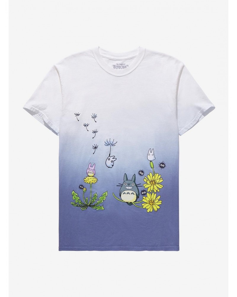 Her Universe Studio Ghibli My Neighbor Totoro Flowers & Spirits Dip-Dye Girls T-Shirt $5.72 T-Shirts