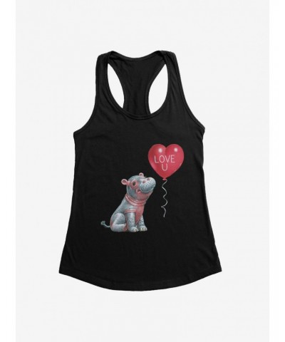 Fiona The Hippo Valentine'S Day Love U Girls Tank $6.97 Tanks