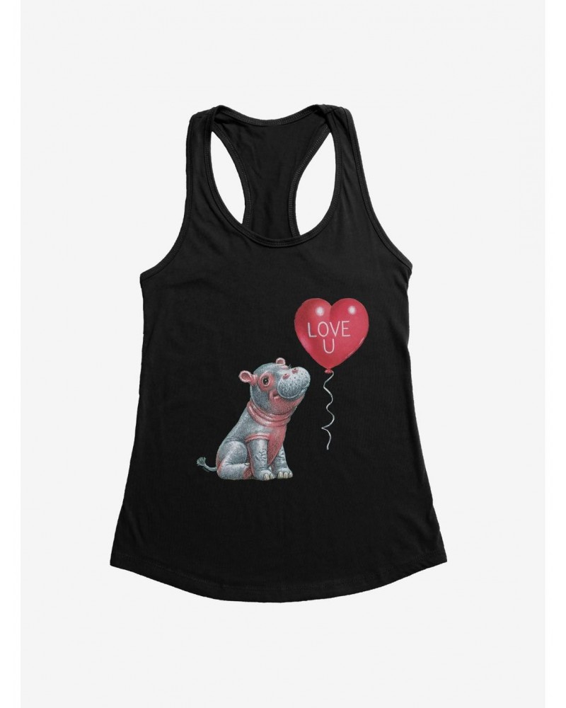 Fiona The Hippo Valentine'S Day Love U Girls Tank $6.97 Tanks