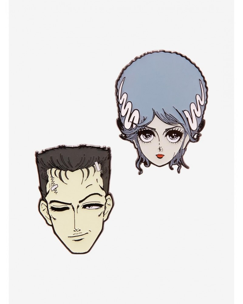 Universal Monsters The Bride Of Frankenstein Couple Anime Enamel Pin Set $4.27 Pin Set