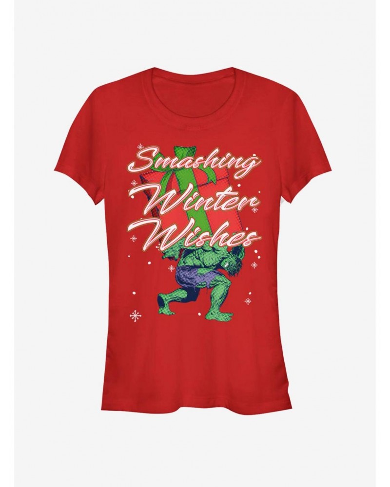 Marvel Hulk Smash Winter Girls T-Shirt $8.96 T-Shirts