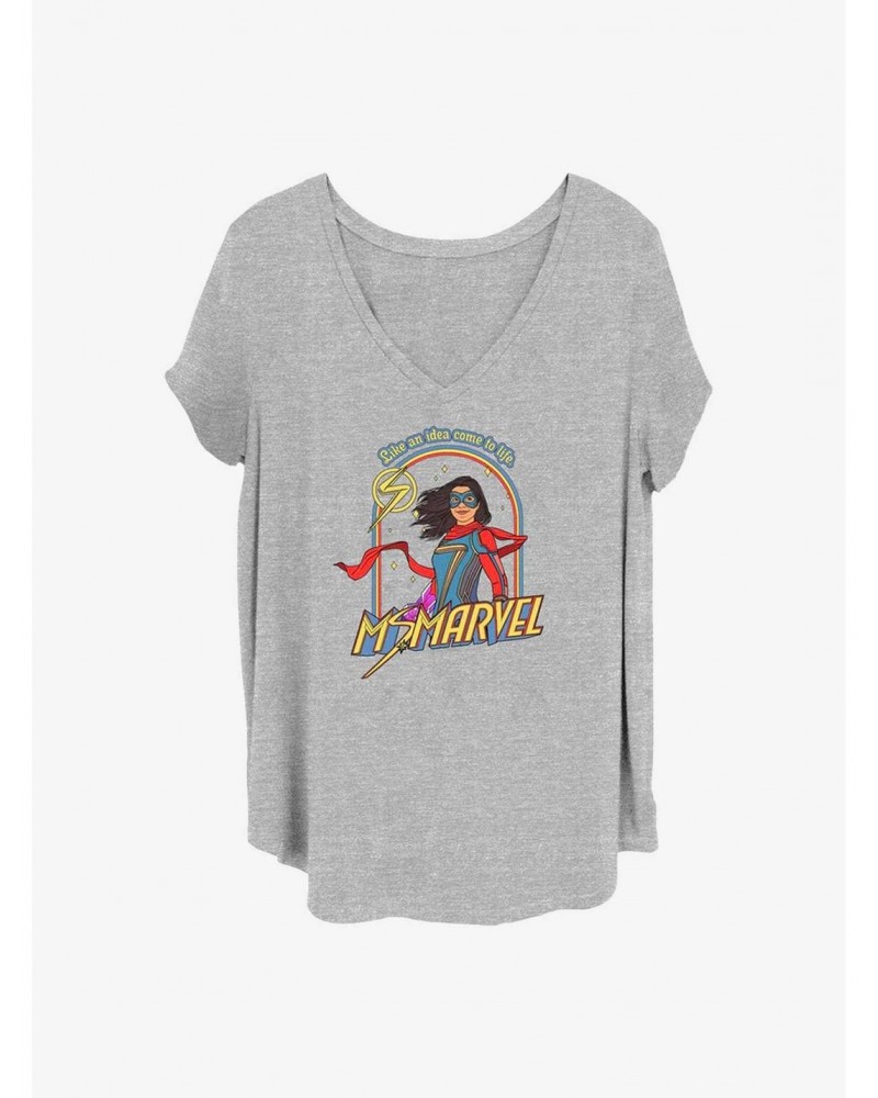 Marvel Ms. Marvel Retro Girls Plus T-Shirt $9.94 T-Shirts