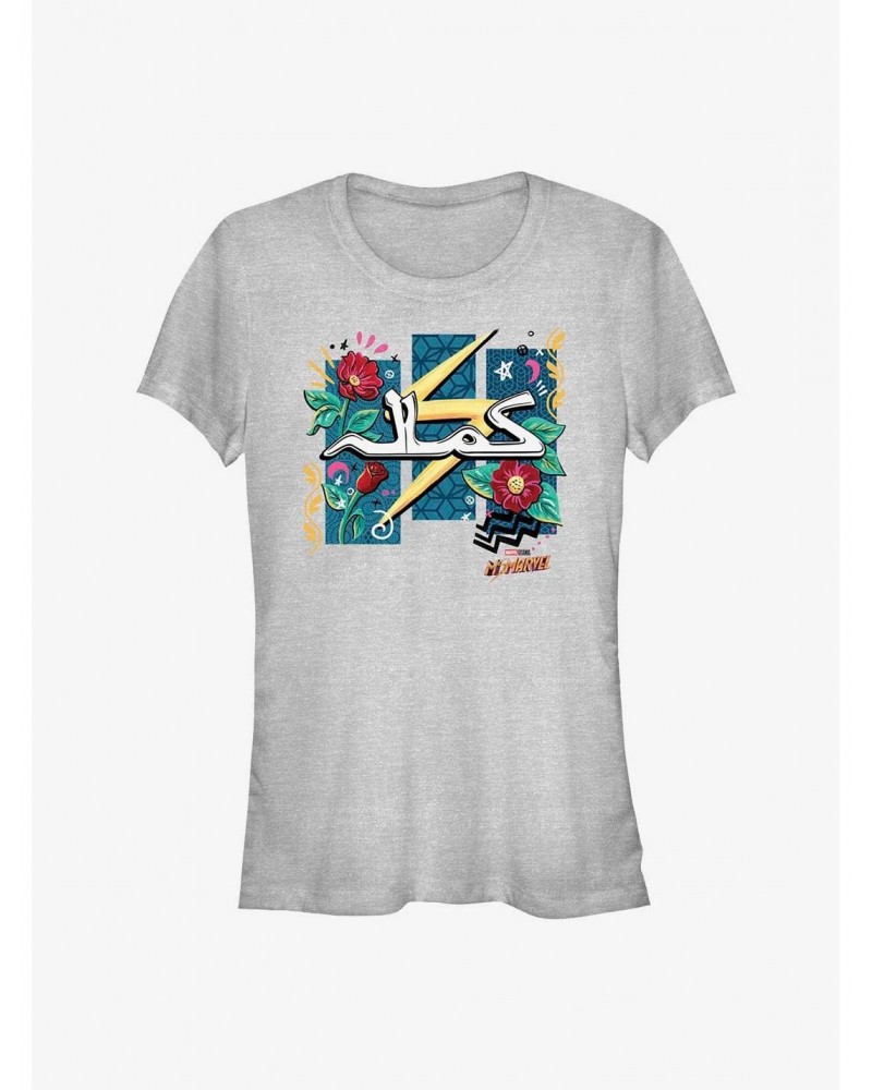 Marvel Ms. Marvel Flowers and Bolt Girls T-Shirt $7.57 T-Shirts