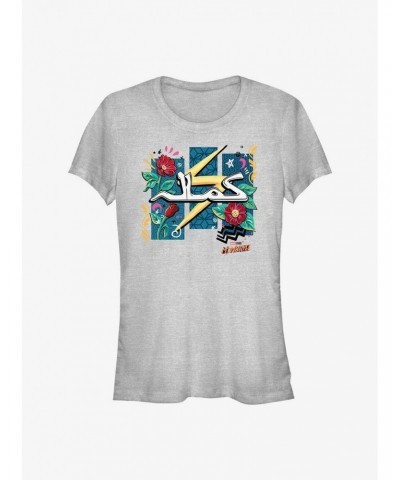 Marvel Ms. Marvel Flowers and Bolt Girls T-Shirt $7.57 T-Shirts