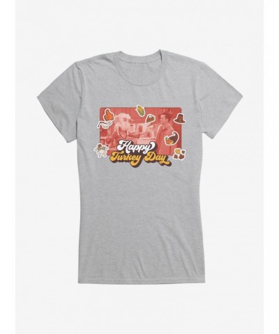 Friends Happy Turkey Day Girls T-Shirt $9.76 T-Shirts