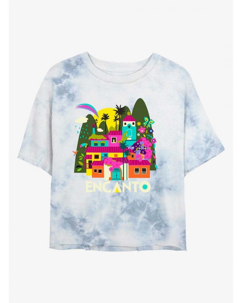 Disney Encanto Casa Madrigal Tie-Dye Girls Crop T-Shirt $9.25 T-Shirts