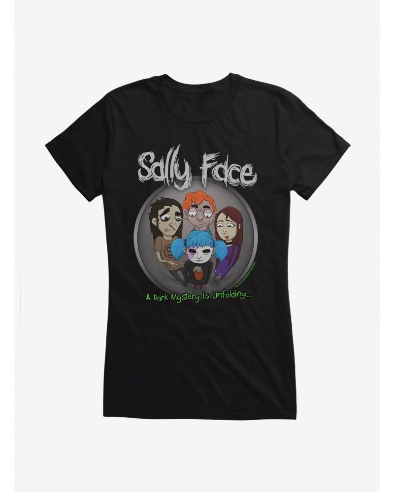 Sally Face Dark Mystery Unfolding Logo Girls T-Shirt $8.96 T-Shirts