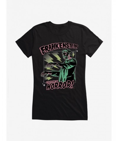 Universal Monsters Frankenstein Nightmare Of Horror Girls T-Shirt $5.98 T-Shirts