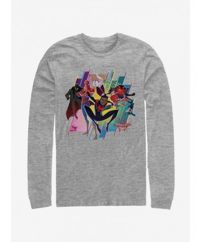 Marvel Spider-Man: Into The Spider-Verse Group Long-Sleeve T-Shirt $10.26 T-Shirts