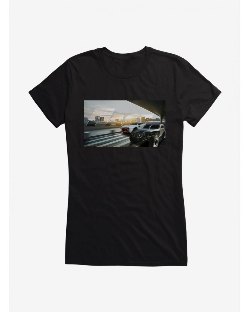 Fast & Furious Highway Scenery Art Girls T-Shirt $7.97 T-Shirts