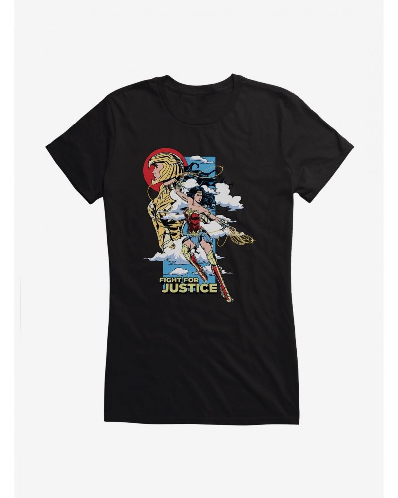 DC Comics Wonder Woman 1984 Fight In Flight Girls T-Shirt $7.37 T-Shirts