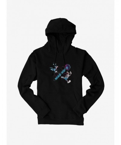 Space Jam: A New Legacy Bugs Bunny And Sylvester Cat Mad Hops Hoodie $12.57 Hoodies