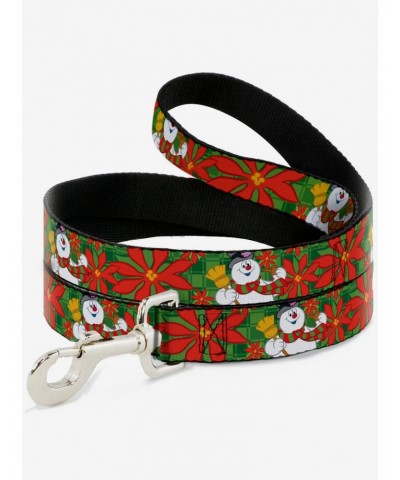 Frosty The Snowman Poinsetta Plaid Dog Leash $9.39 Leashes