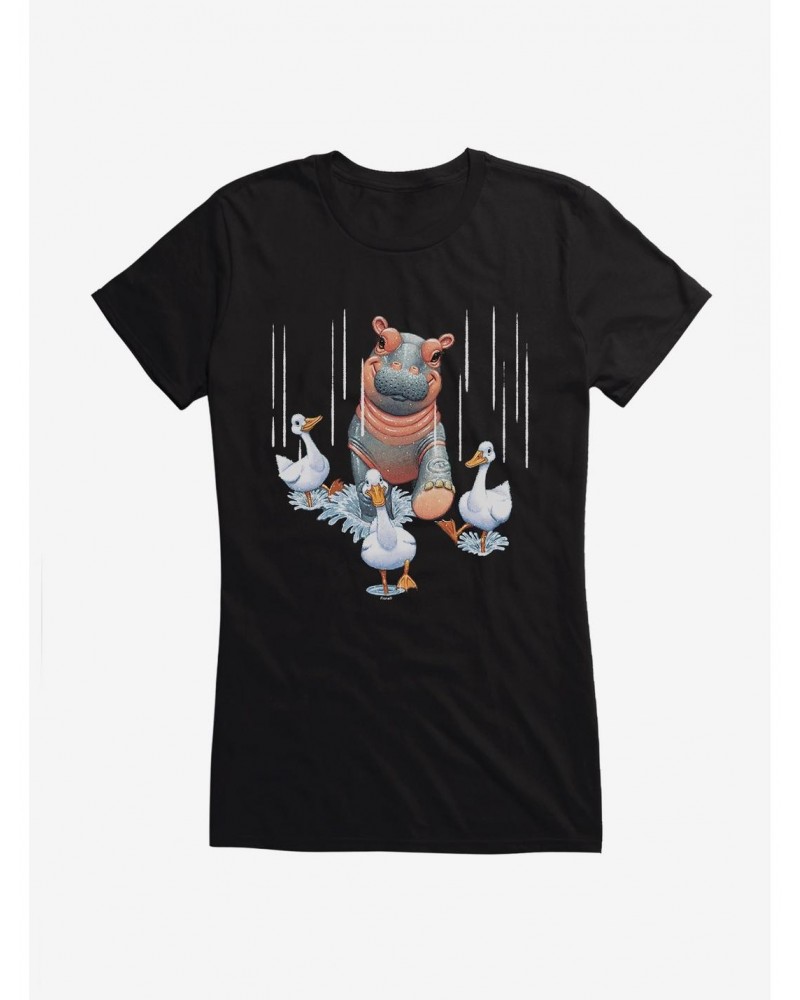 Fiona The Hippo Valentine'S Day Ducks Girls T-Shirt $6.77 T-Shirts