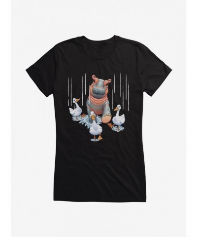 Fiona The Hippo Valentine'S Day Ducks Girls T-Shirt $6.77 T-Shirts