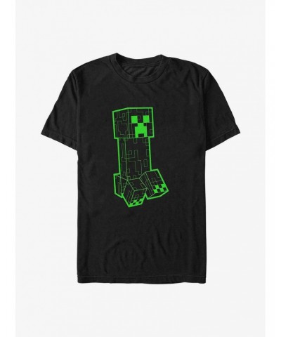 Minecraft Neon Creeper T-Shirt $9.37 T-Shirts