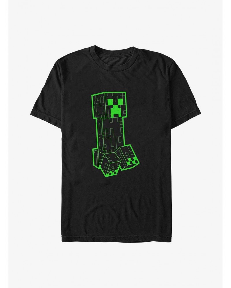 Minecraft Neon Creeper T-Shirt $9.37 T-Shirts