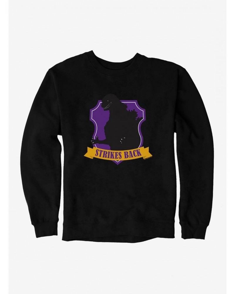 Godzilla Purple Badge Sweatshirt $14.46 Sweatshirts