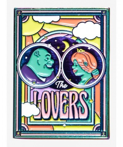 Shrek Lovers Tarot Card Enamel Pin $3.09 Pins