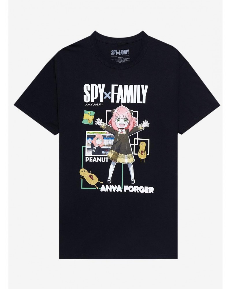 Spy X Family Anya Peanuts Collage T-Shirt $8.37 T-Shirts