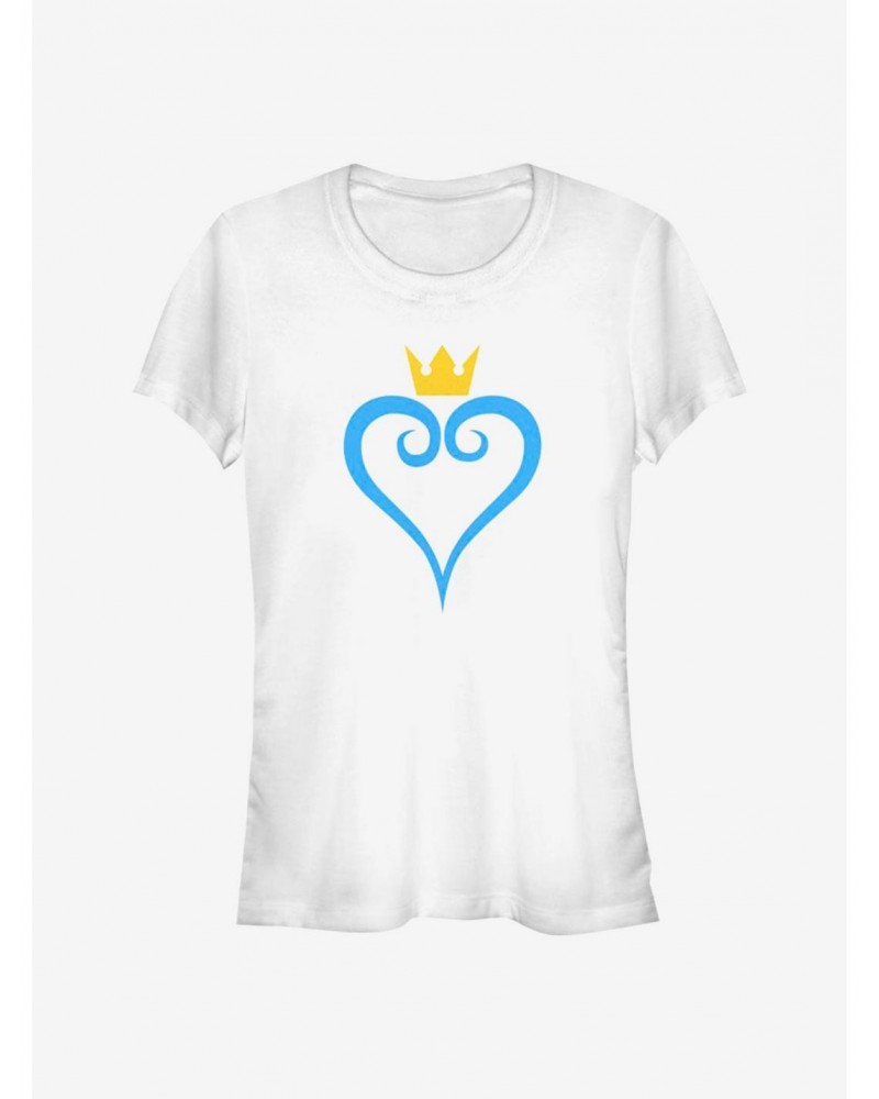 Disney Kingdom Hearts Heart And Crown Girls T-Shirt $6.97 T-Shirts