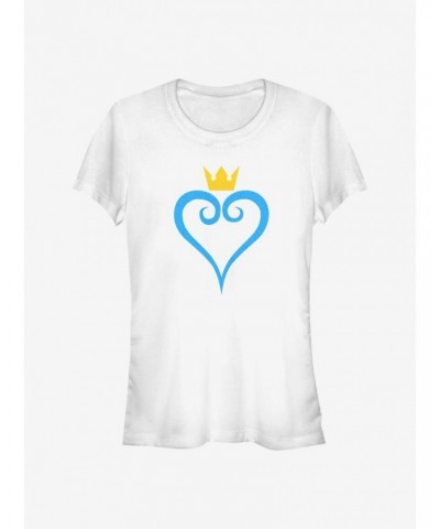 Disney Kingdom Hearts Heart And Crown Girls T-Shirt $6.97 T-Shirts