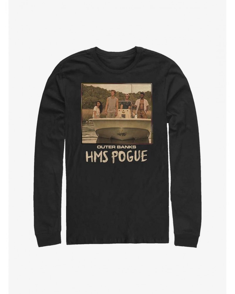 Outer Banks HMS Pogue Square Long-Sleeve T-Shirt $10.82 T-Shirts